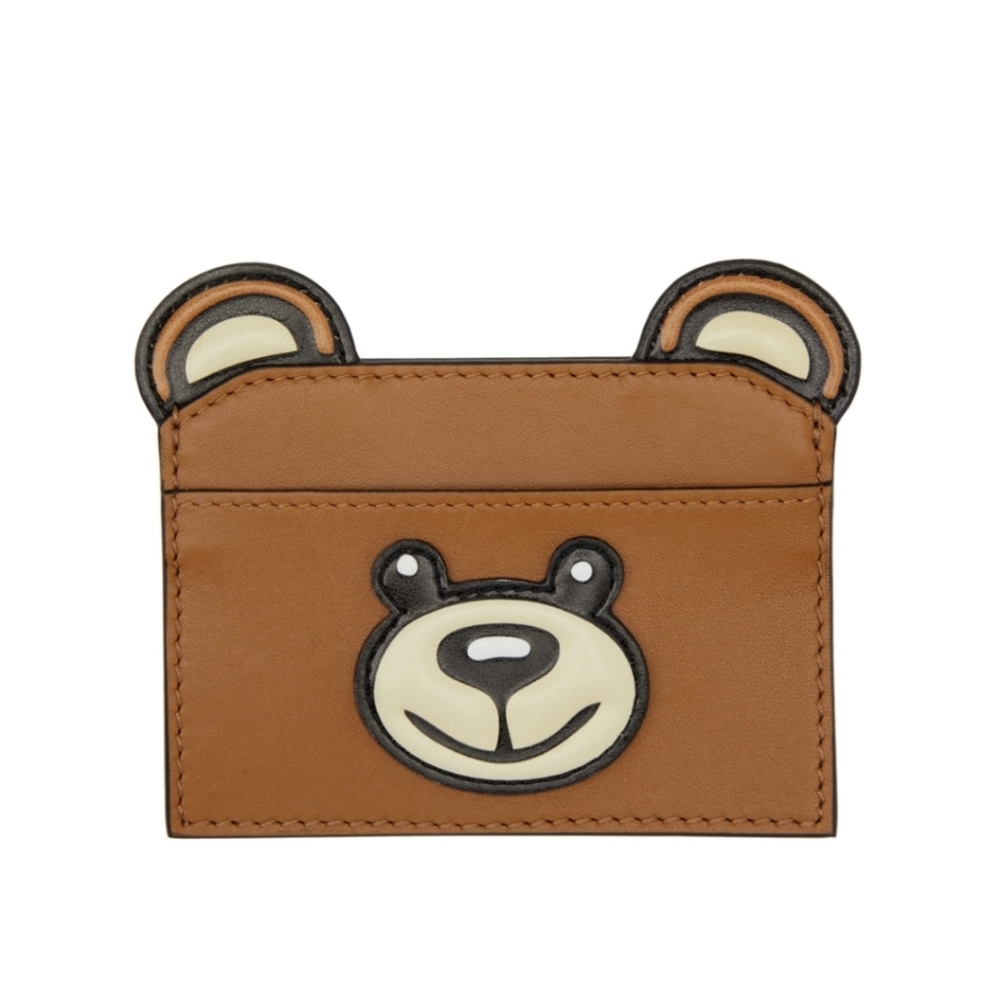 MOSCHINO Brown Teddy Bear Card Holder